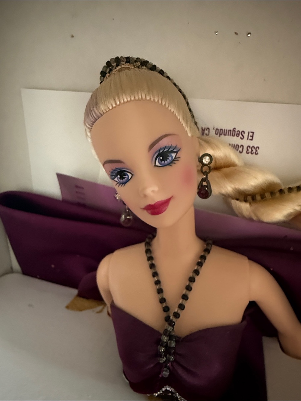 Amethyst Aura Barbie Bob Mackie Jewel Essence NRFB Collector Doll - Picture 5 of 7